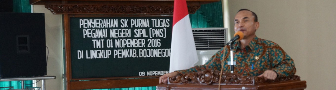 Penyerahan SK Purna Tugas PNS TMT 01 November 2016