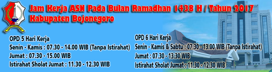 Penetapan Jam Kerja ASN pada Bulan Ramadhan 1438 H