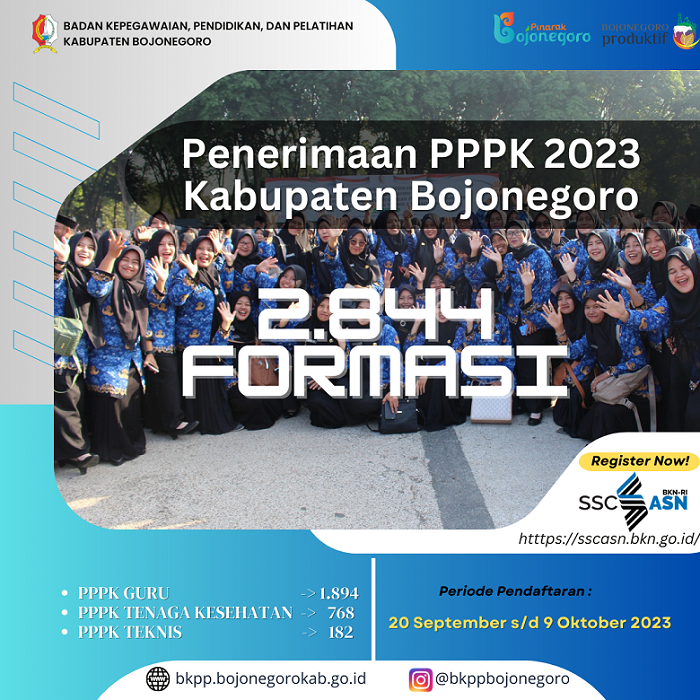 Pengumuman Penerimaan PPPK di Lingkungan Pemkab Bojonegoro Tahun 2023