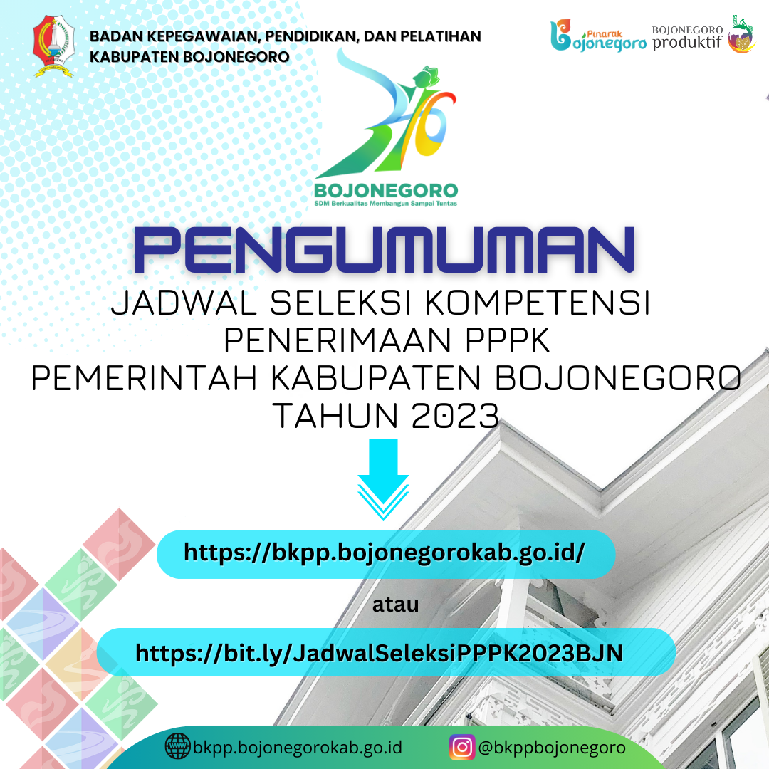 Pengumuman Jadwal Seleksi Kompetensi PPPK Pemkab Bojonegoro Tahun 2023