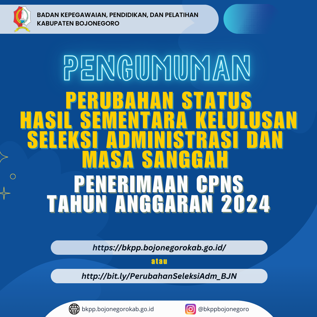 Pengumuman Perubahan Status Hasil Sementara Kelulusan Seleksi Administrasi CPNS 2024