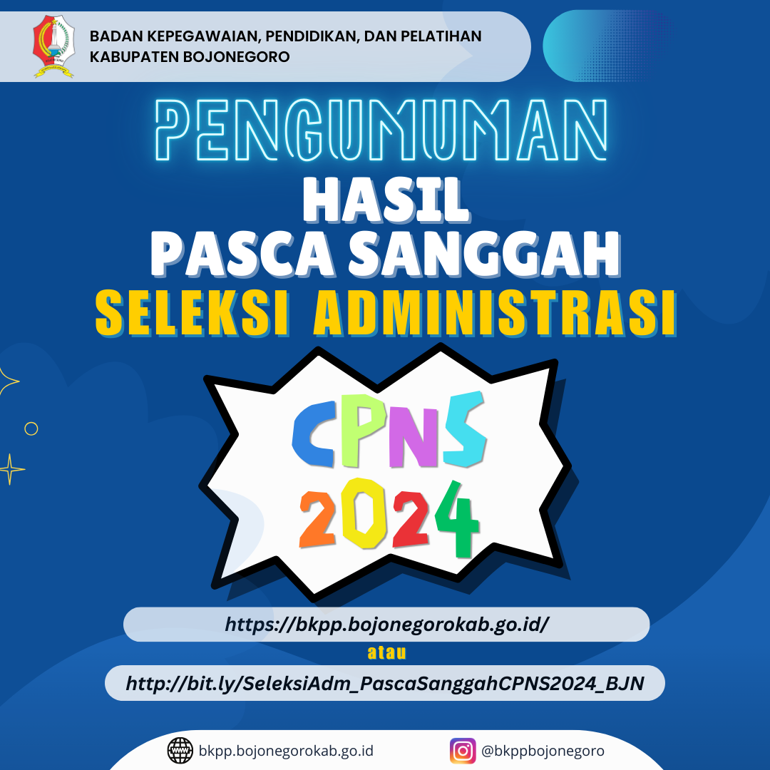 Pengumuman Hasil Pasca Sanggah Kelulusan Seleksi Administrasi CPNS 2024