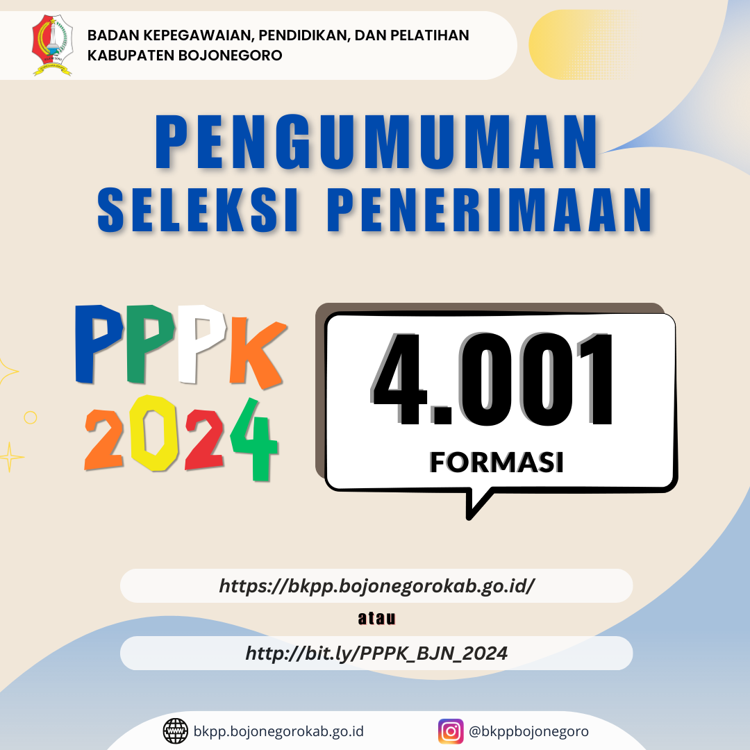 Pengumuman Penerimaan PPPK di Lingkungan Pemerintah Kabupaten Bojonegoro Tahun 2024