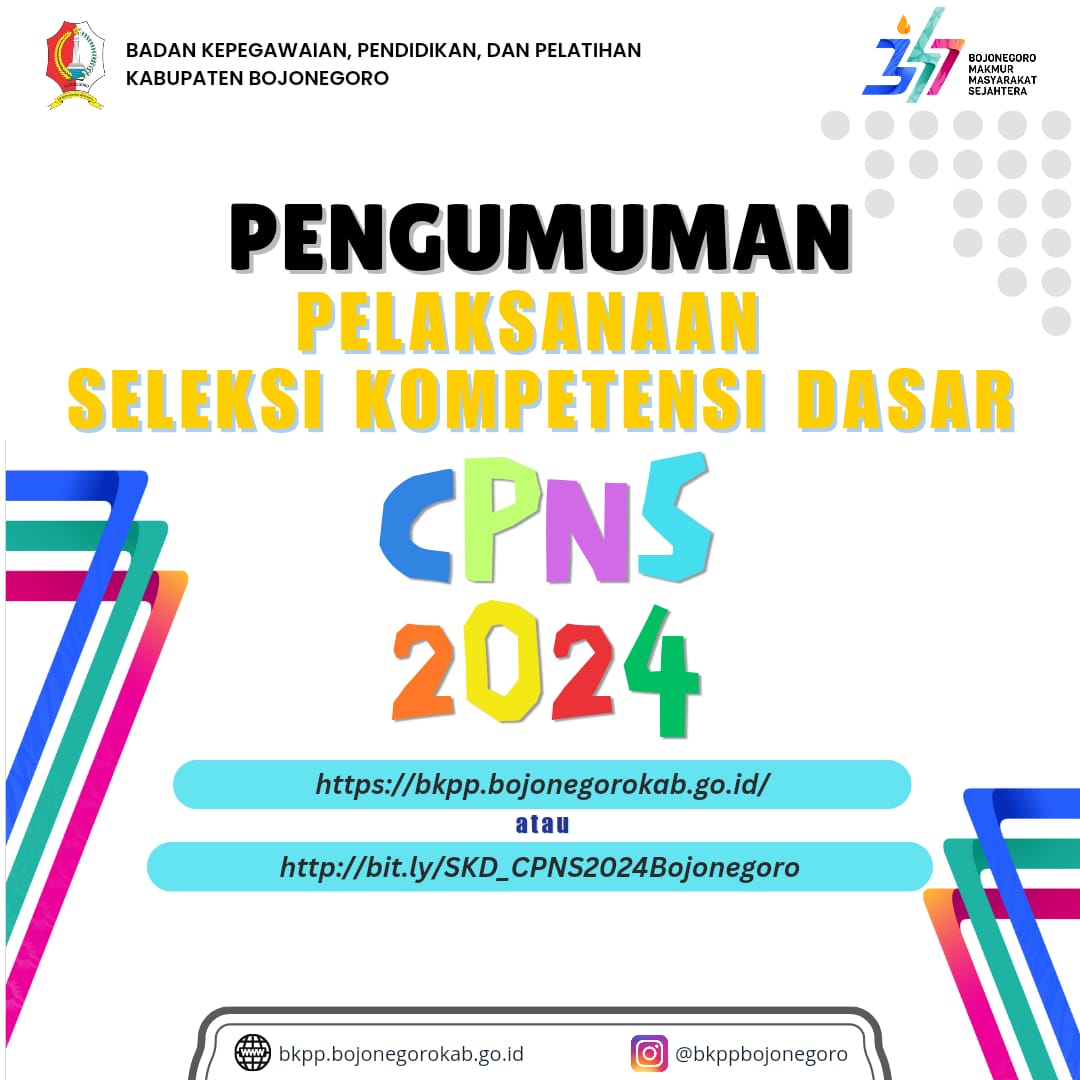Pengumuman Pelaksanaan SKD CPNS Pemkab Bojonegoro Tahun 2024