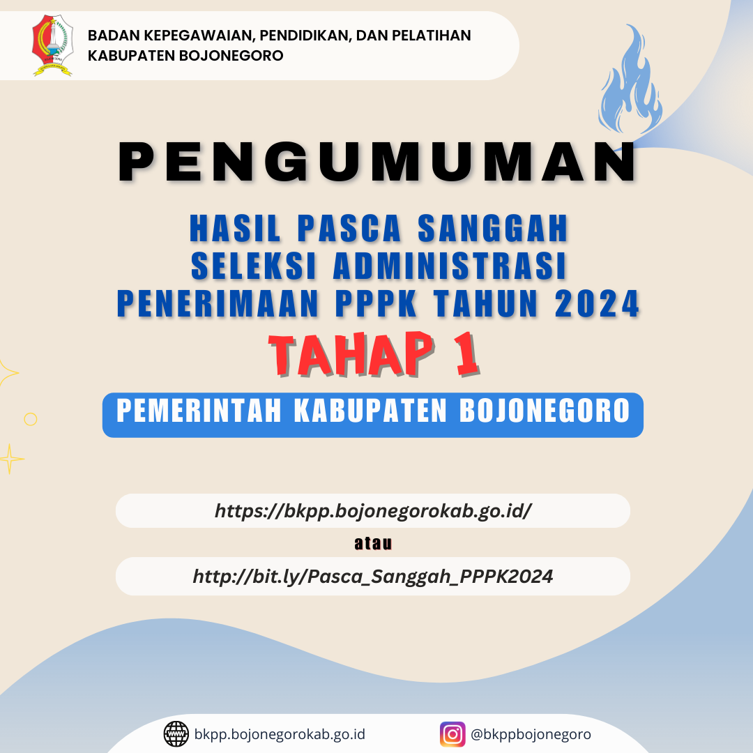 Pengumuman Hasil Pasca Sanggah Seleksi Administrasi Penerimaan PPPK 2024