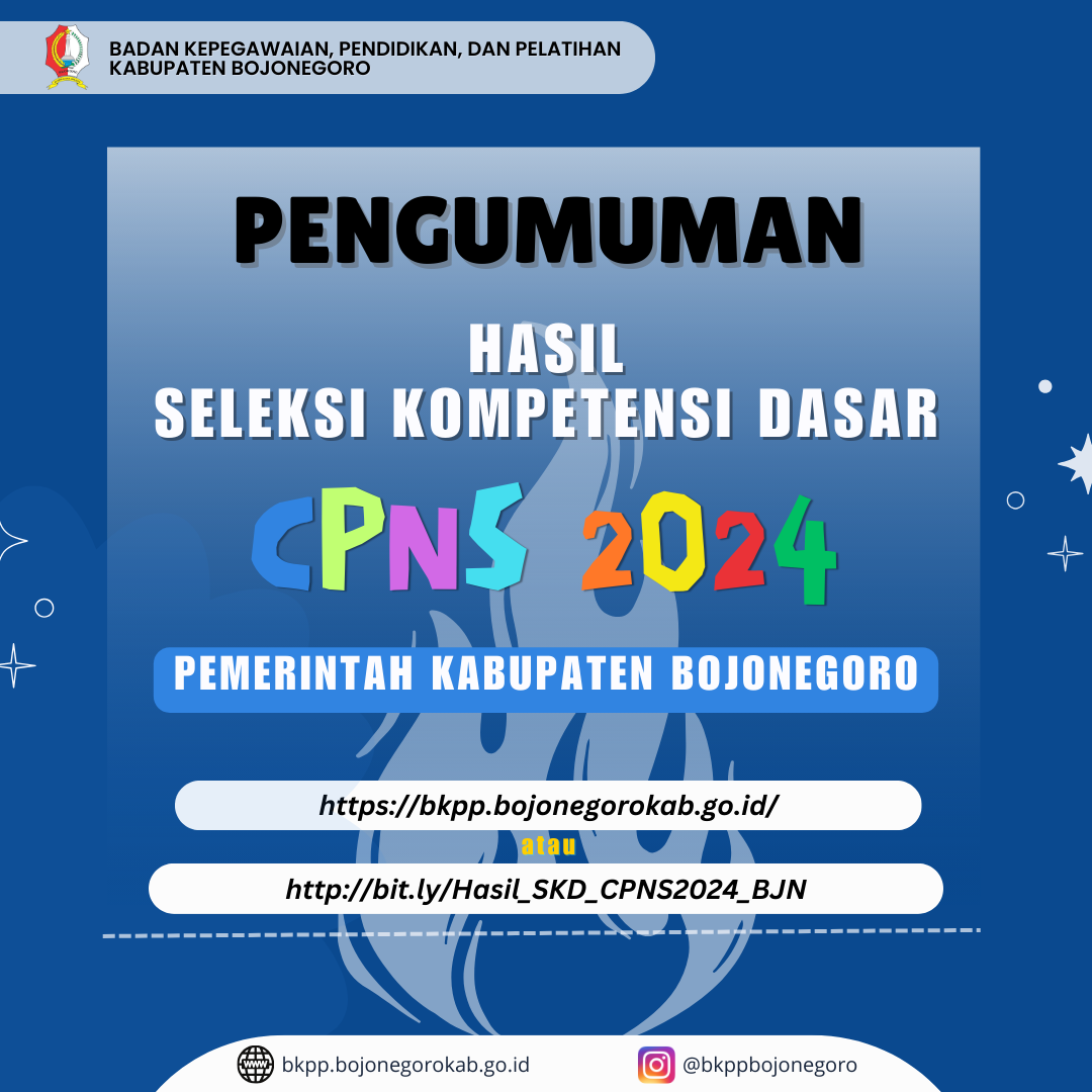 Pengumuman Hasil SKD CPNS Pemkab Bojonegoro Tahun Anggaran 2024