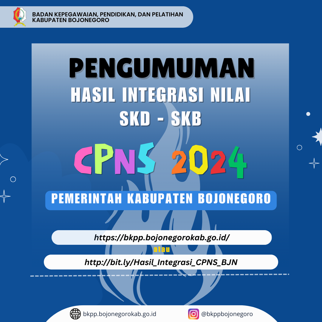 Pengumuman Hasil Integrasi Nilai SKD dan SKB Pengadaan CPNS TA 2024