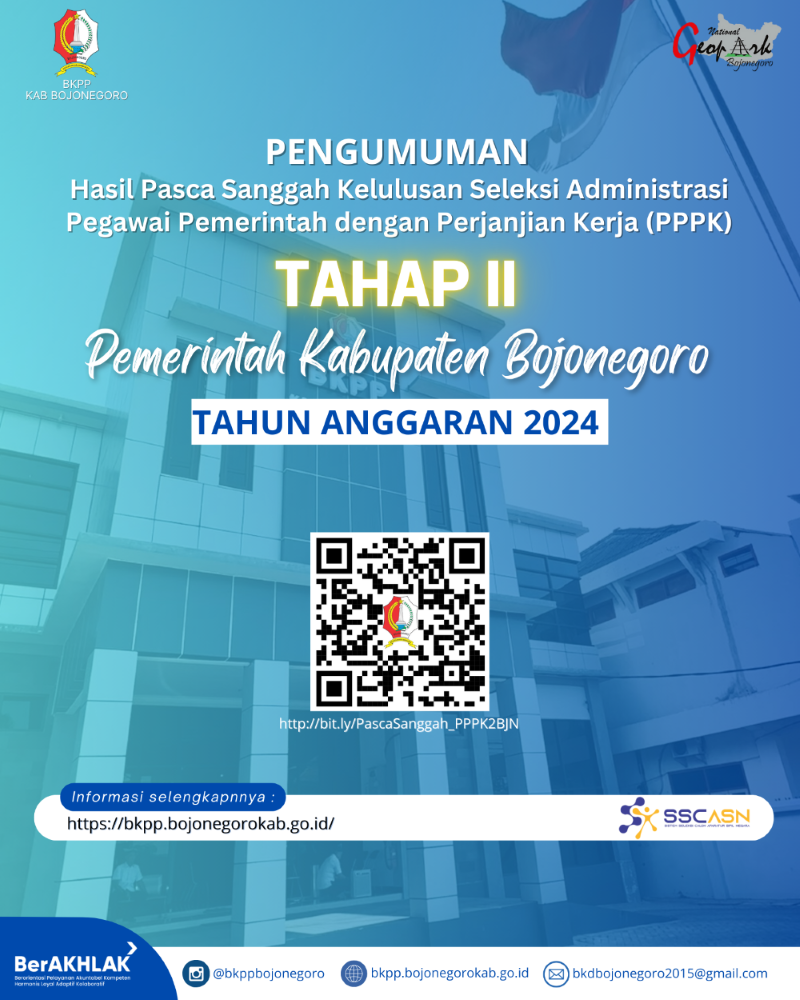 Pengumuman Pasca Sanggah Seleksi Administrasi PPPK 2024 Tahap II