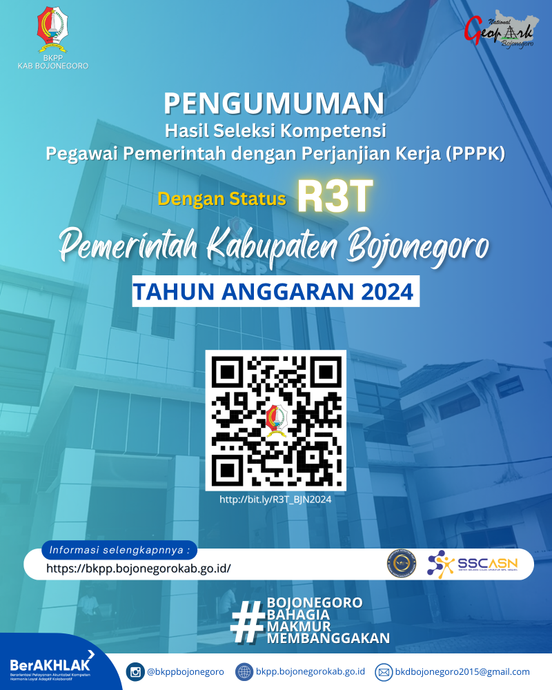 Pengumuman Hasil Seleksi Kompetensi PPPK TA 2024 dengan Status R3T (Jabatan Tampungan)