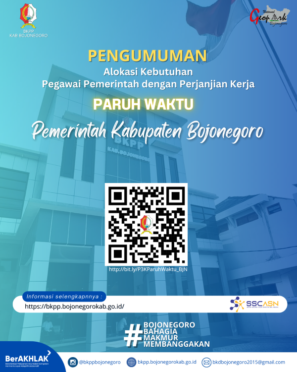 Pengumuman Alokasi Kebutuhan PPPK Paruh Waktu Kabupaten Bojonegoro