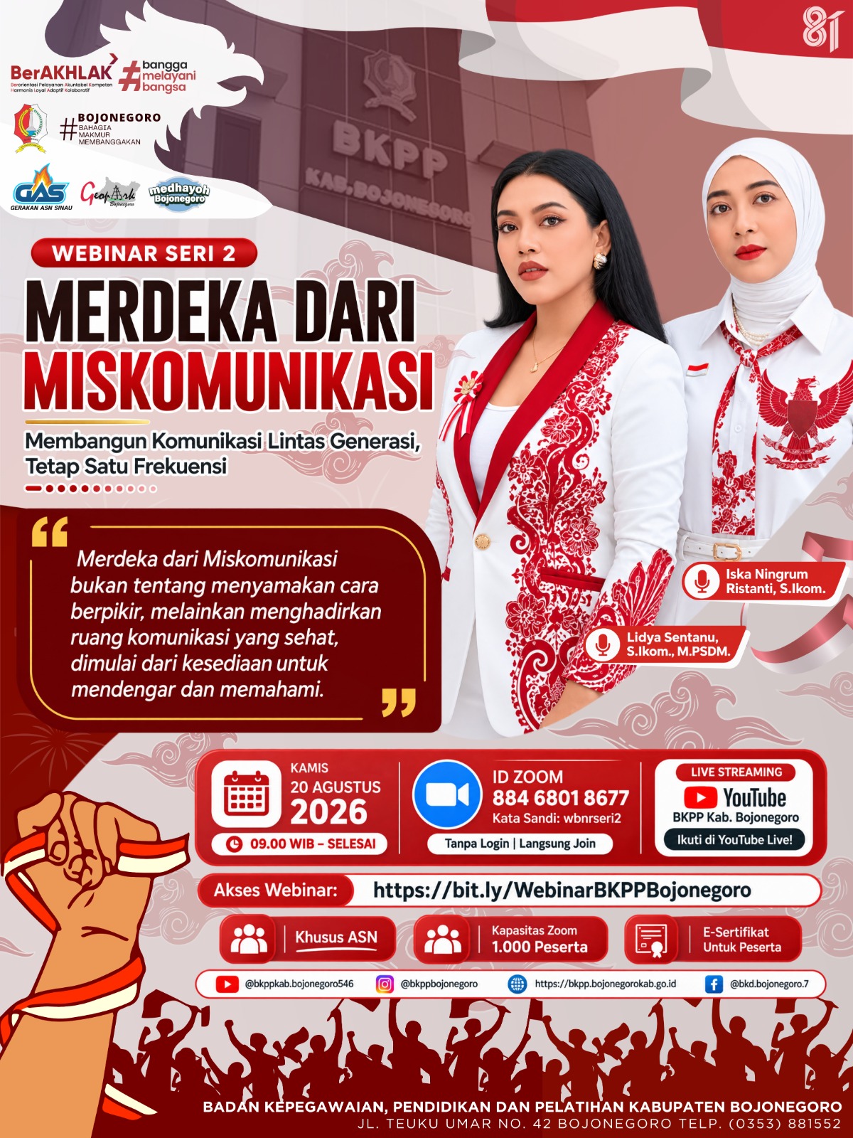 Webinar Seri II : Membangun Komunikasi Lintas Generasi, Tetap Satu Frekuensi